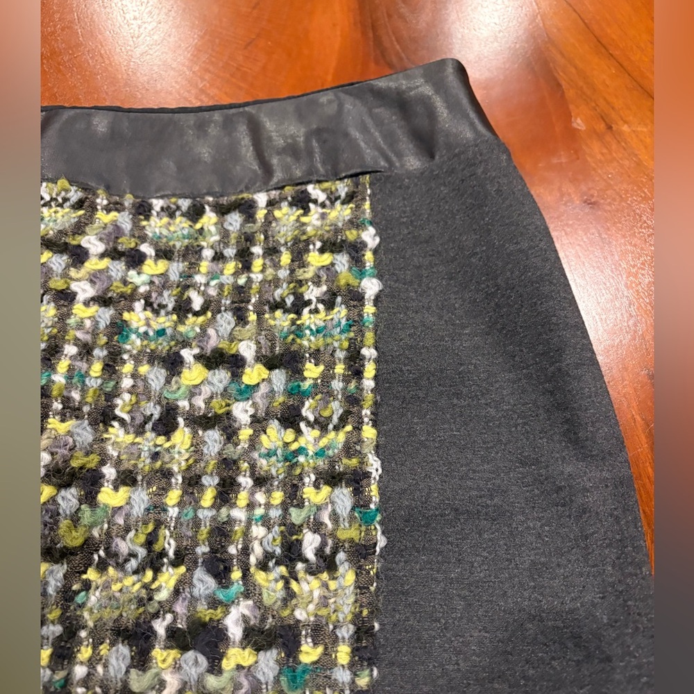 Per Se Black and Green A-Line Skirt, size 10 - Picture 4 of 9